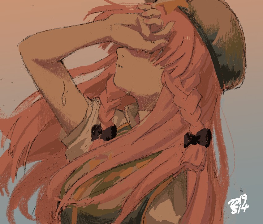 hong meiling (touhou) drawn by chabi_(amedama)