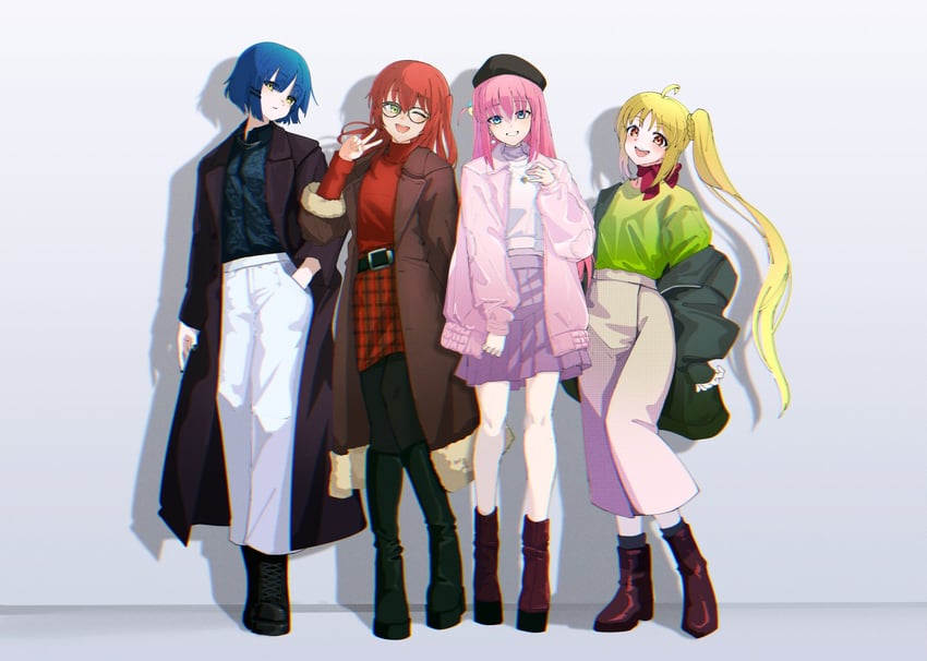 gotoh hitori, kita ikuyo, ijichi nijika, and yamada ryo (bocchi the rock!) drawn by kisaragi_chiyuki
