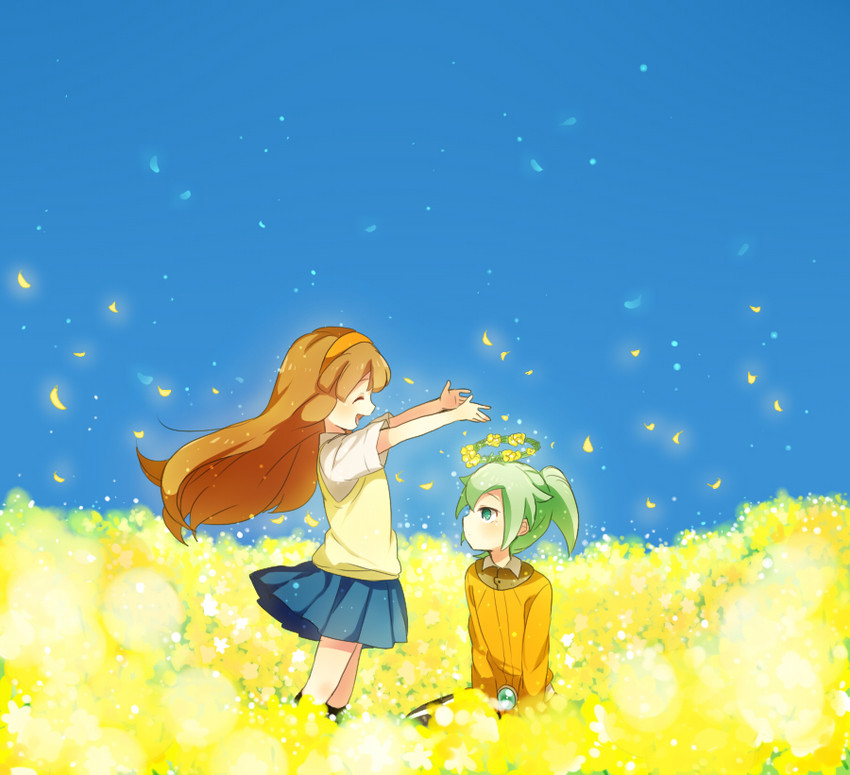 fei rune and nanobana kinako (inazuma eleven and 2 more) drawn by ebo