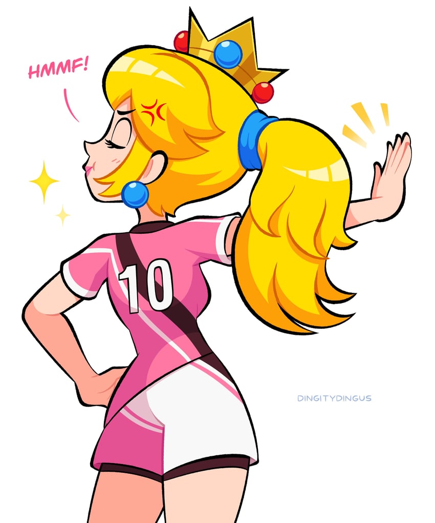 princess peach and striker peach (mario and 2 more) drawn by vinny_(dingitydingus)