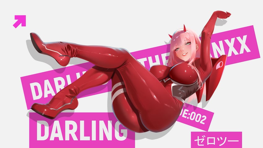 zero two (darling in the franxx) drawn by kuro_kotek