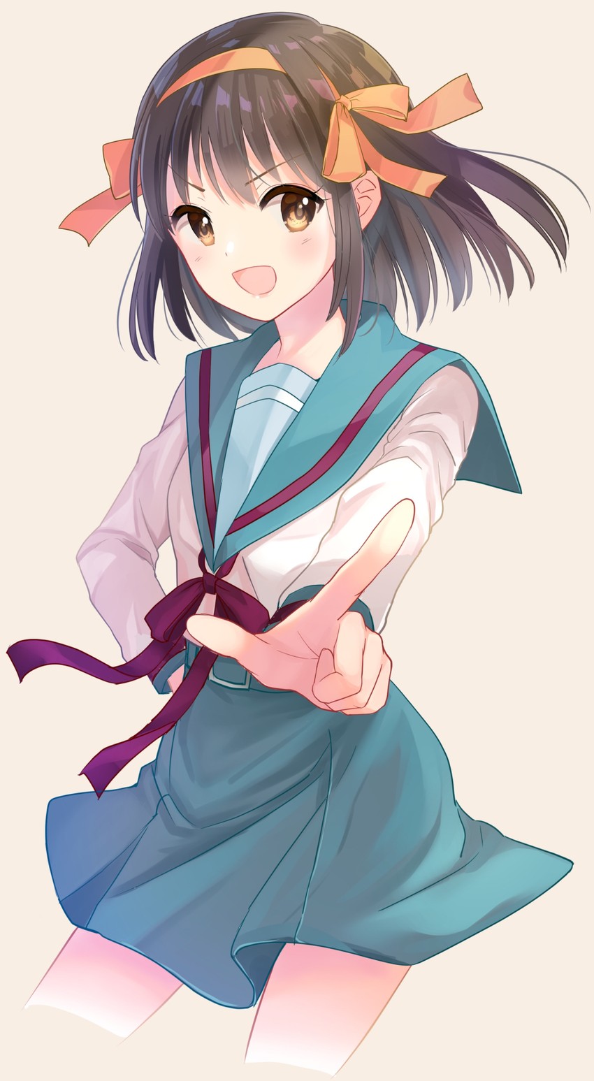 suzumiya haruhi (suzumiya haruhi no yuuutsu) drawn by pechi_(peeechika)