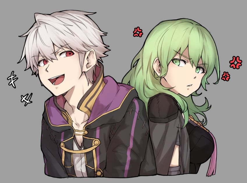 male robin and female byleth (fire emblem and 2 more) drawn by zuzu_(ywpd8853)