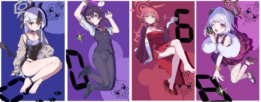 kayoko, aru, mutsuki, and haruka (blue archive) drawn by dream_of_pears