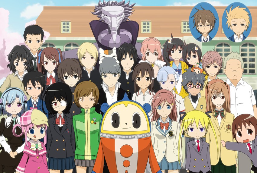 narukami yu, satonaka chie, sonya, oribe yasuna, kuma, and 26 more (persona and 15 more) drawn by whatfull