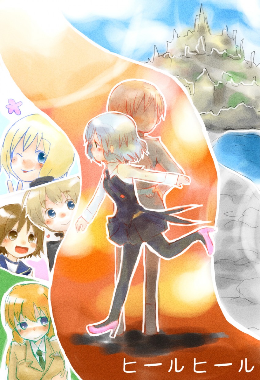 sanya v. litvyak, eila ilmatar juutilainen, miyafuji yoshika, erica hartmann, charlotte e. yeager, and 1 more (world witches series and 1 more) drawn by muro