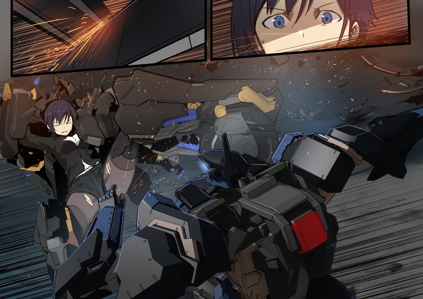 ciel, thunderbird type-blue, and gunwing (bird/binary) drawn by las91214