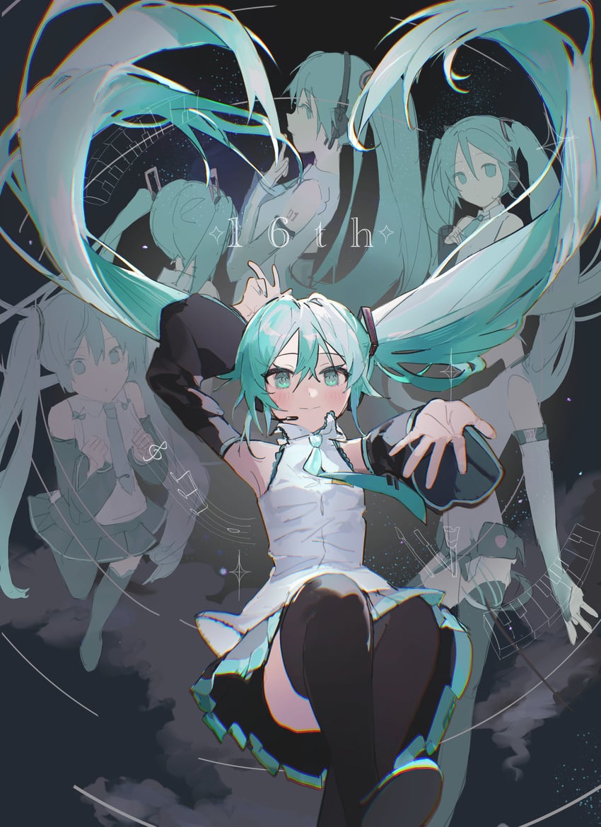 hatsune miku (vocaloid and 1 more) drawn by pye_yyy