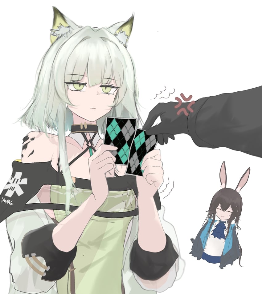 doctor, amiya, and kal'tsit (arknights) drawn by mebe_(teadia_violet)