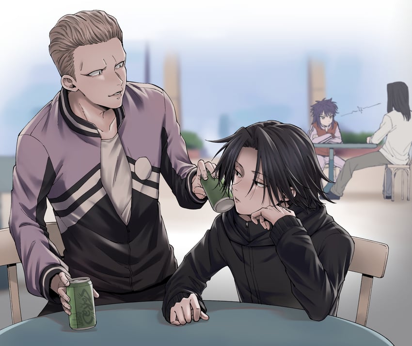 machi komacine, feitan portor, phinks magcub, and nobunaga hazama (hunter x hunter) drawn by nora_gates