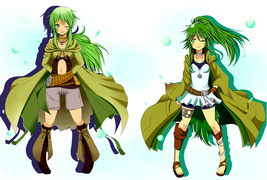 winda, winda priestess of gusto, and caam serenity of gusto (yu-gi-oh!) drawn by hikaru49831115