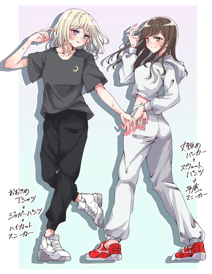 misumi uika and sumita mana (bang dream! and 1 more) drawn by rousei