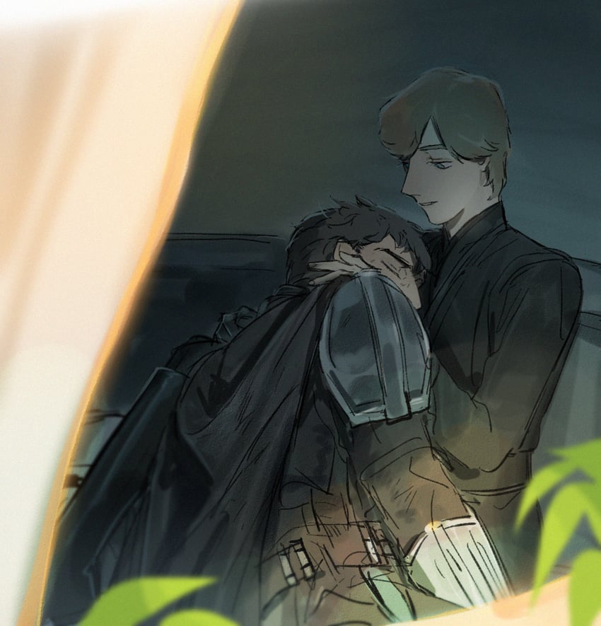 luke skywalker and din djarin (star wars and 1 more) drawn by nori_(tiffanytsaiyyy)
