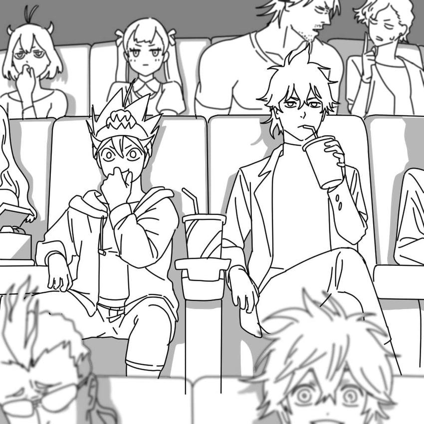 noelle silva, asta, yami sukehiro, secre swallowtail, yuno, and 3 more (black clover) drawn by yoshihara_tatsuya