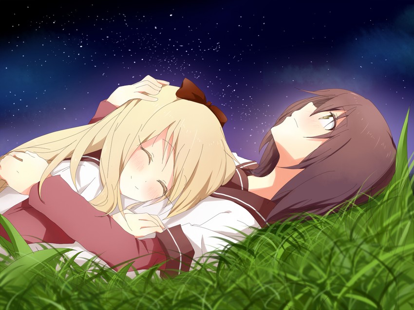 toshinou kyouko and funami yui (yuruyuri) drawn by sakura_ai_ke