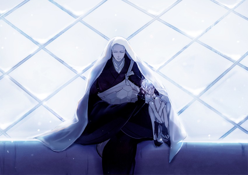 antarcticite and kongou sensei (houseki no kuni) drawn by g11030