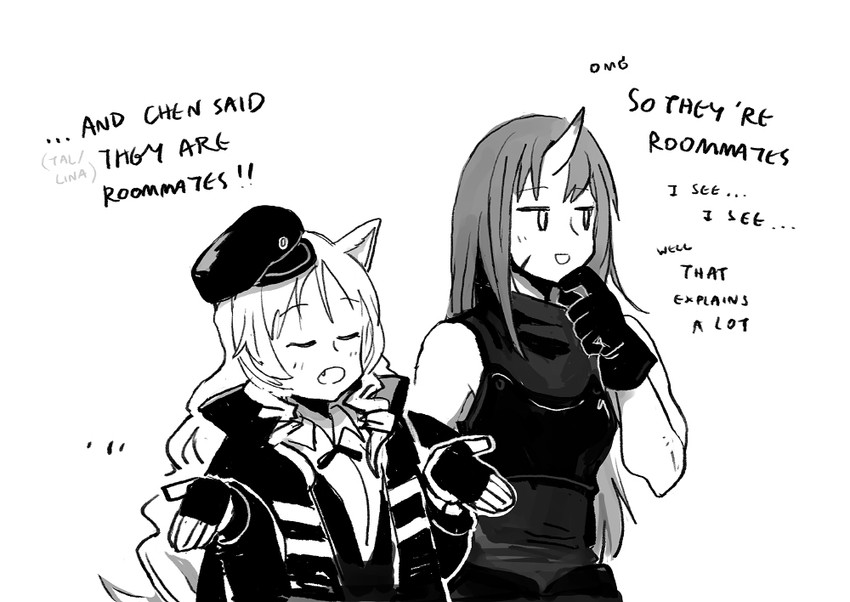 hoshiguma and swire (arknights) drawn by silverxp
