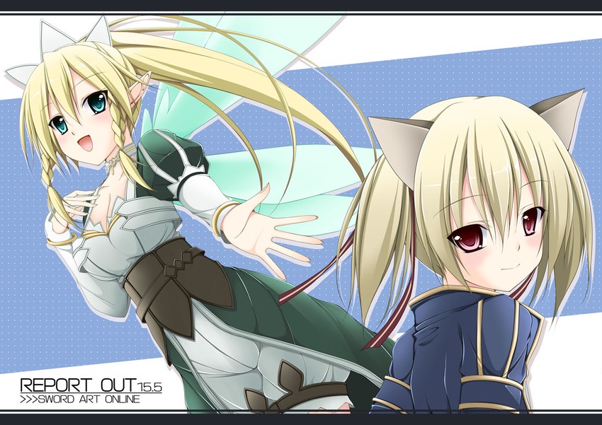 leafa and silica (sword art online) drawn by tomosuke