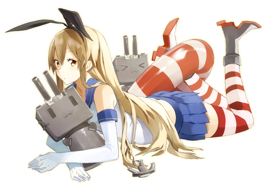 shimakaze and rensouhou-chan (kantai collection) drawn by panda_(pandadesu)