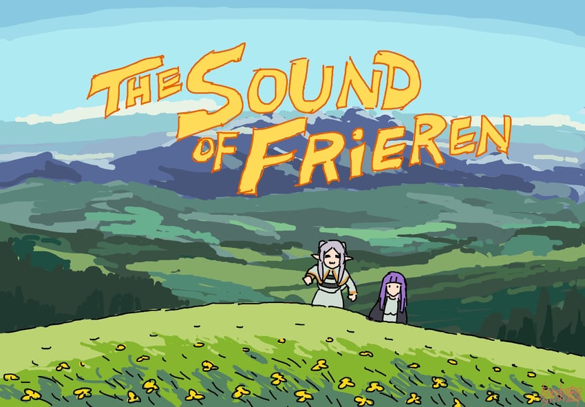 frieren and fern (sousou no frieren and 1 more) drawn by kanokoga