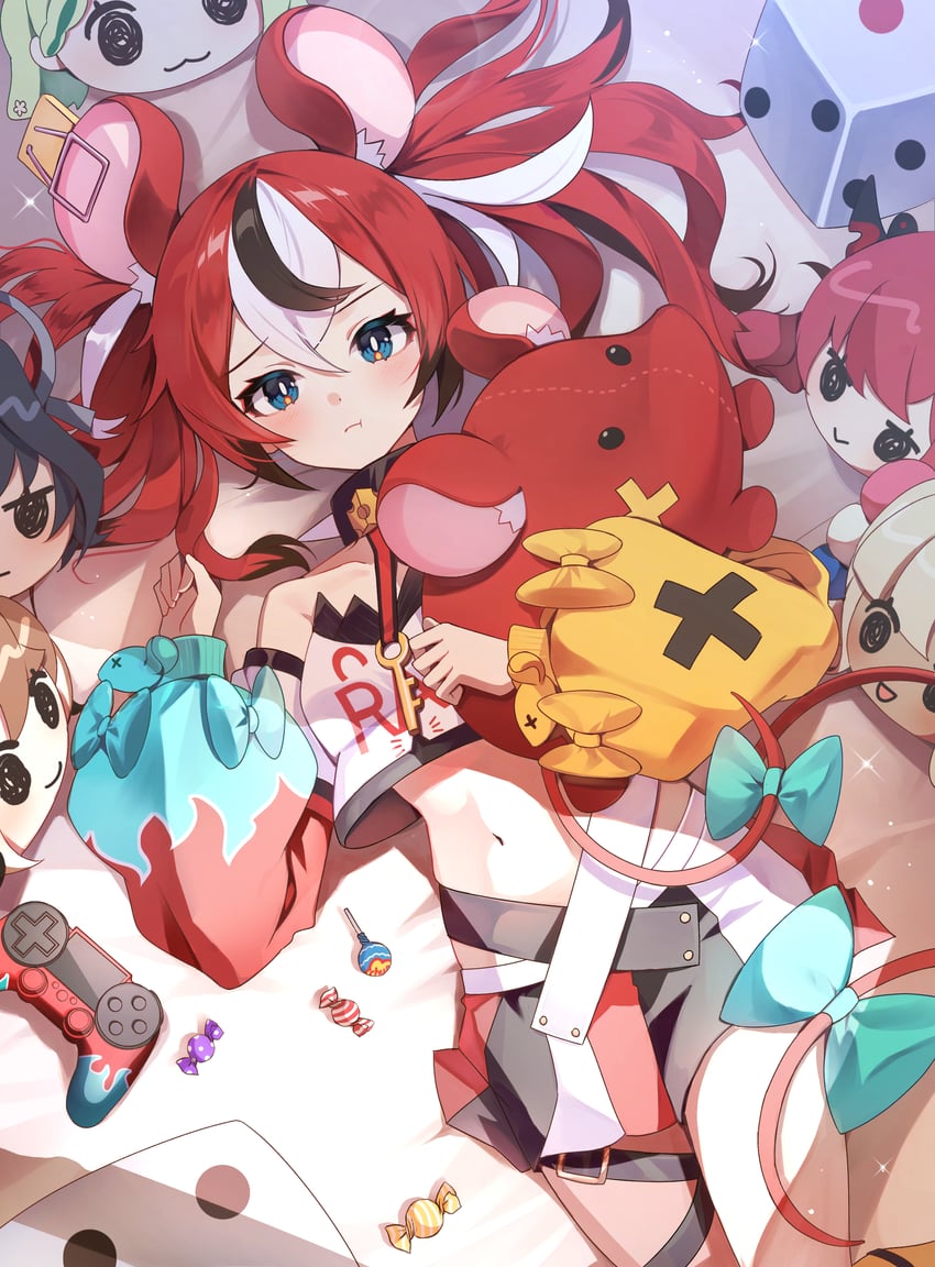 ouro kronii, nanashi mumei, hakos baelz, ceres fauna, irys, and 7 more (hololive and 1 more) drawn by tissue_(syu_rmfla)