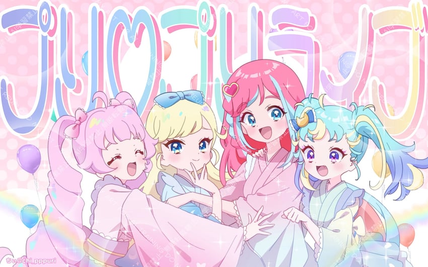 myamu, hibino matsuri, aozora himari, and hoshikawa mitsuki (pretty series and 2 more) drawn by chii_(chi_pppuri)