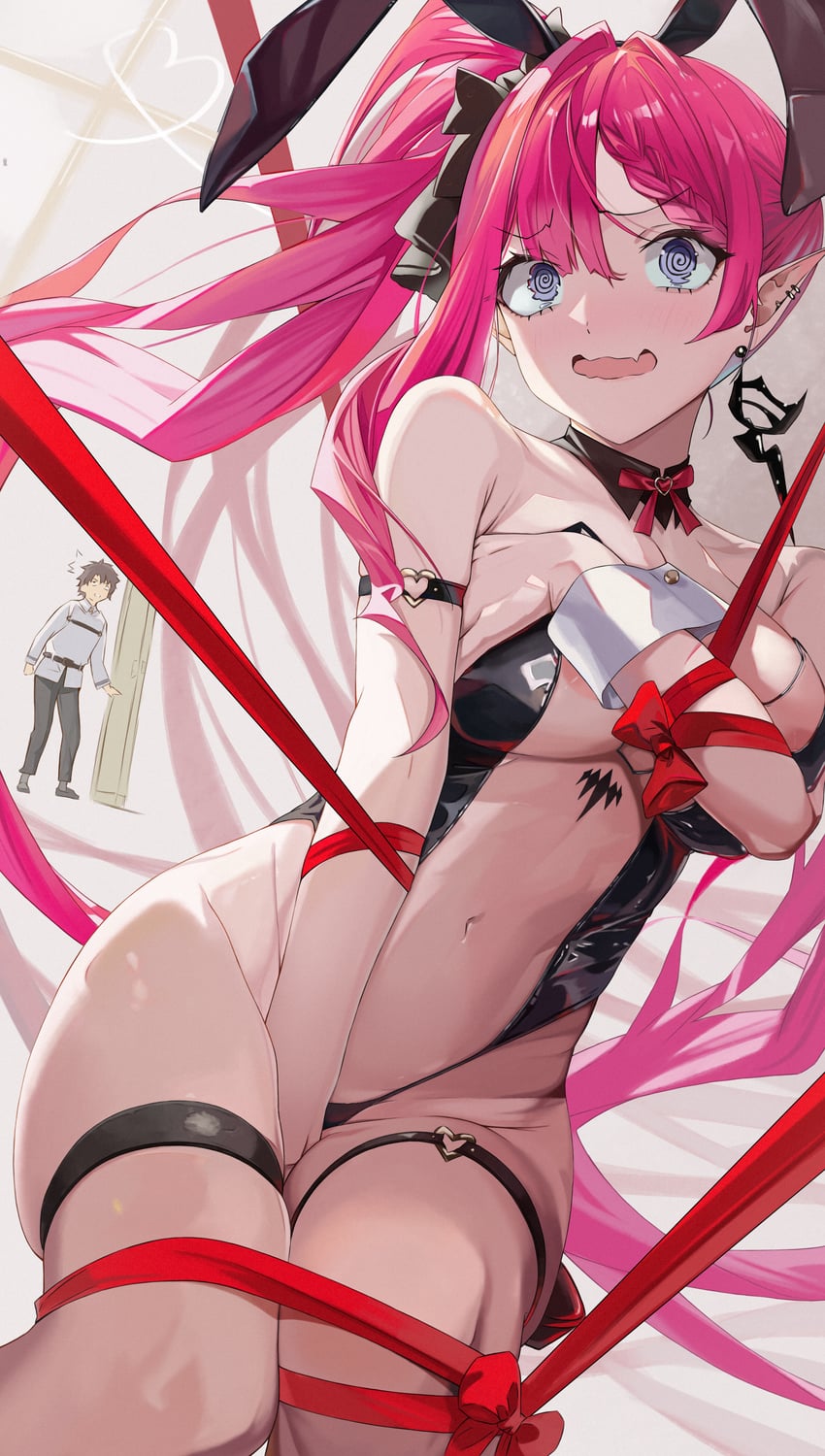 fujimaru ritsuka and baobhan sith (fate and 1 more) drawn by auguste