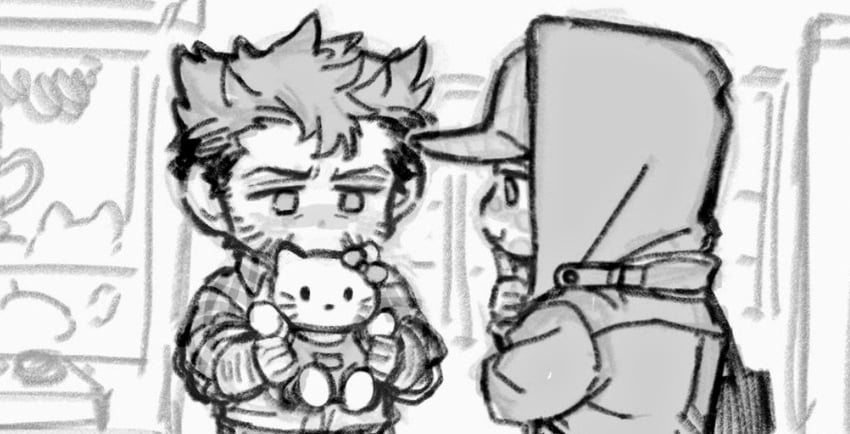 wolverine, deadpool, and hello kitty (marvel and 6 more) drawn by dishing