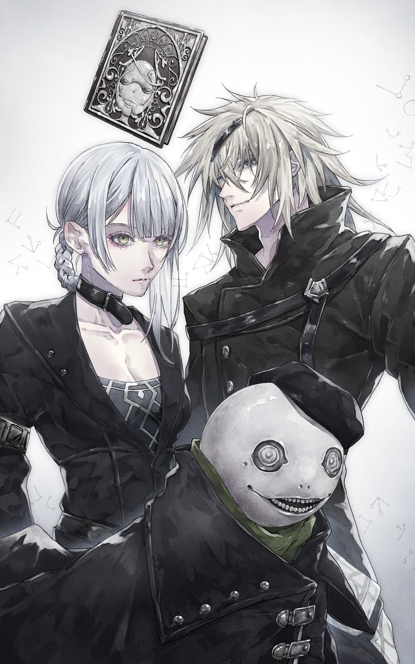 kaine, nier, emil, and grimoire weiss (nier) drawn by setsumushi