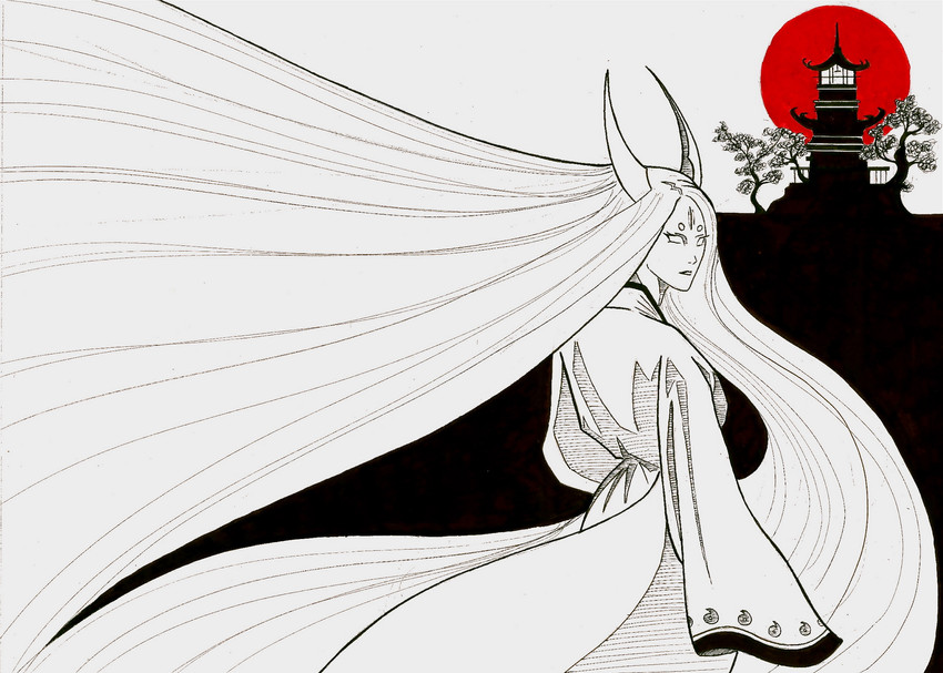 ootsutsuki kaguya (naruto and 1 more) drawn by peter_francis_fahy
