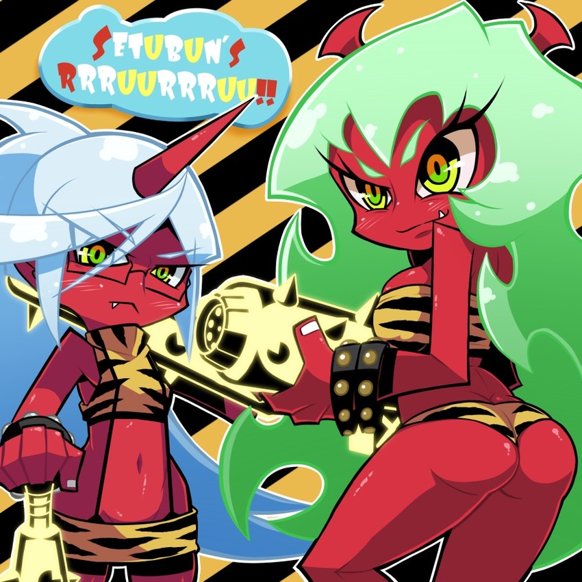 kneesocks and scanty (panty & stocking with garterbelt) drawn by soxy