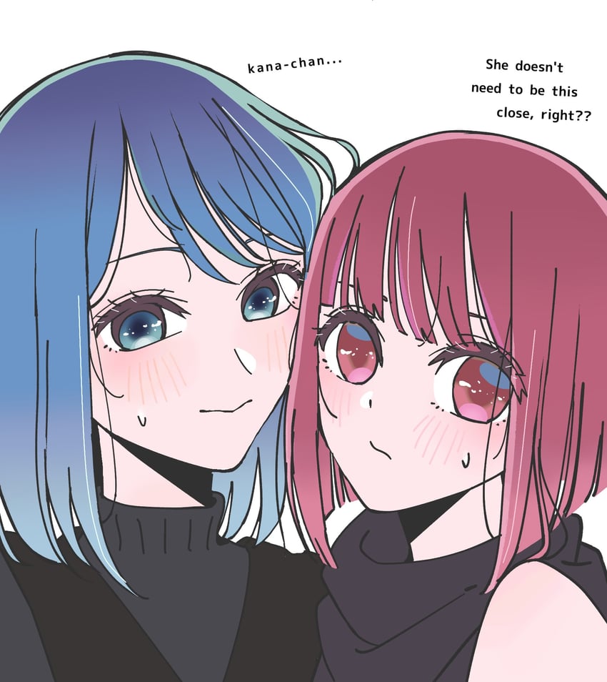 arima kana and kurokawa akane (oshi no ko) drawn by nara_(menosora)
