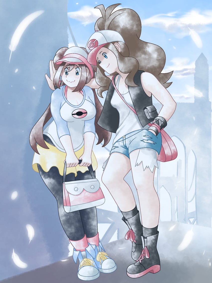rosa and hilda (pokemon and 2 more) drawn by greatmothsucks