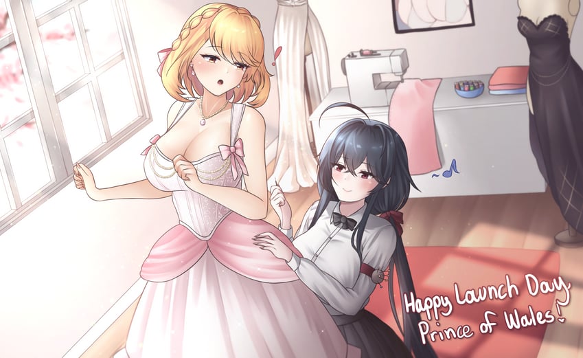 taihou and prince of wales (azur lane) drawn by pumpkinpaii