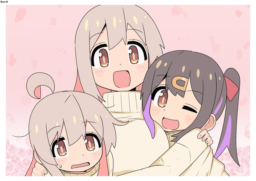 oyama mahiro, oyama mihari, and oyama matsuri (onii-chan wa oshimai!) drawn by bambi2000line