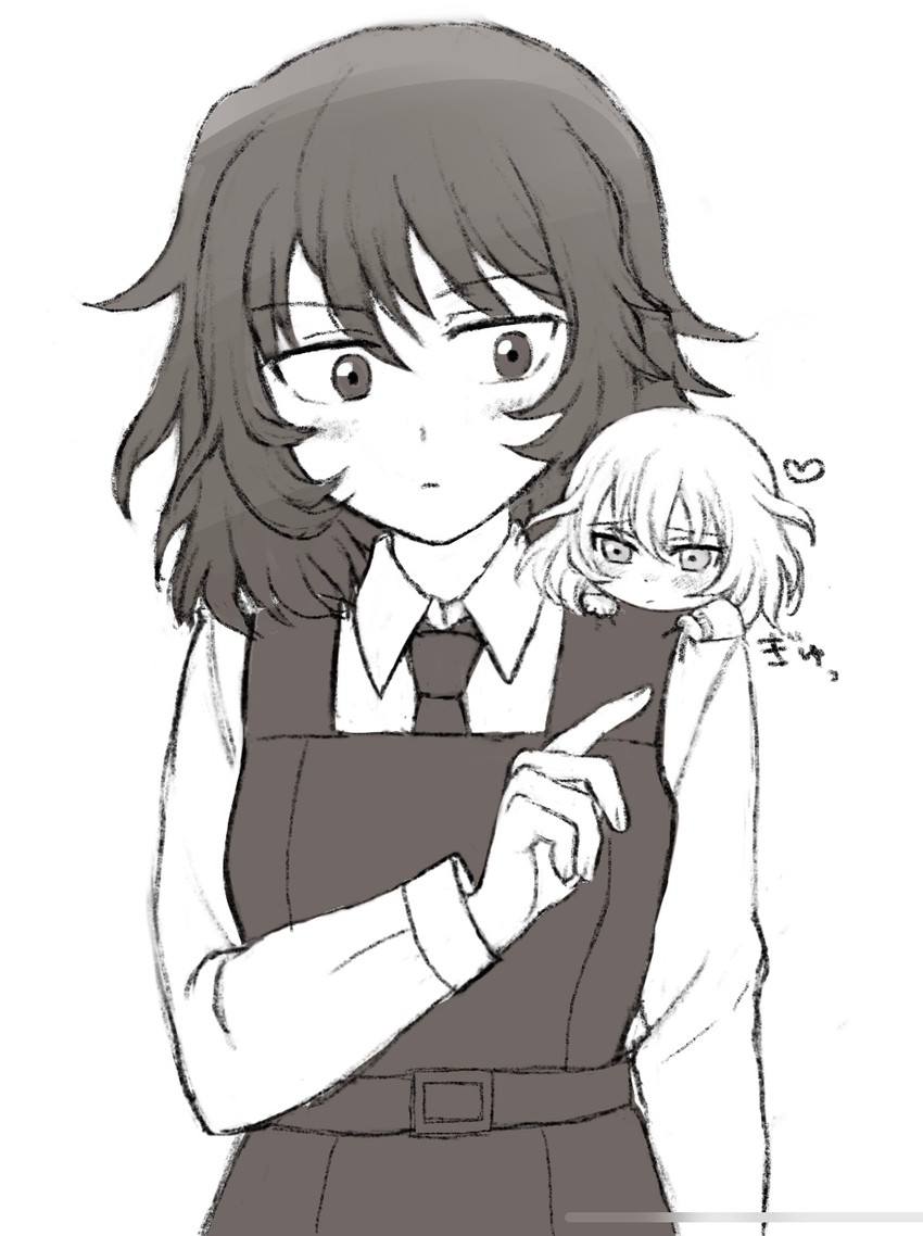 andou and oshida (girls und panzer) drawn by nikin_2323