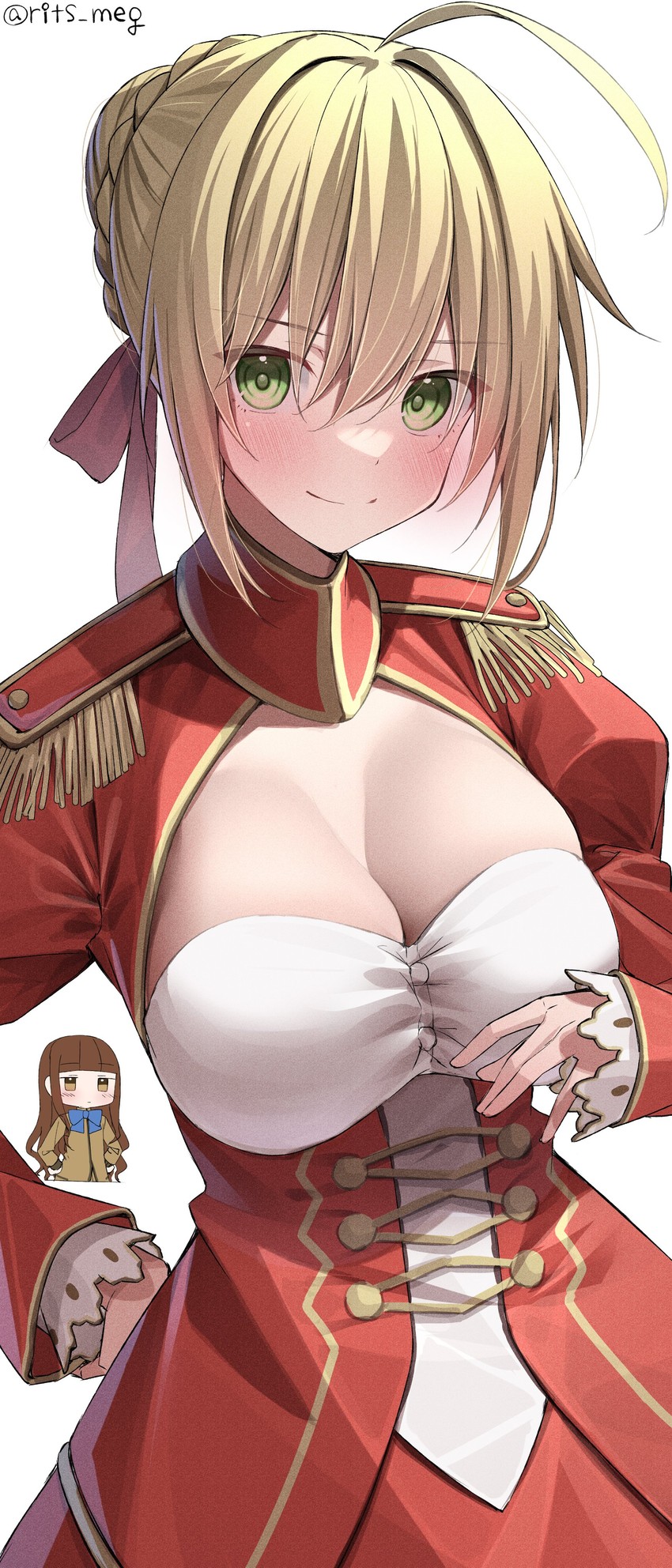 nero claudius and kishinami hakuno (fate and 1 more) drawn by kawai_ritsu_(rits_meg)