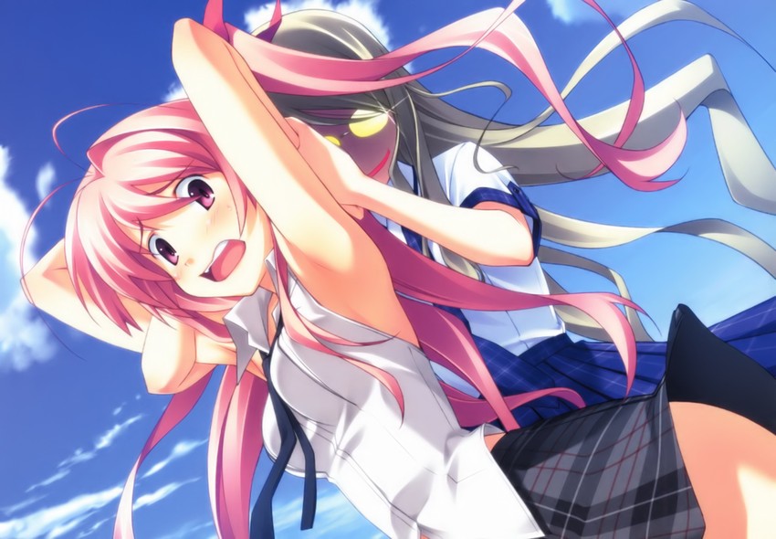 sakihata rimi and kusunoki yua (nitroplus and 2 more) drawn by matsuo_yukihiro