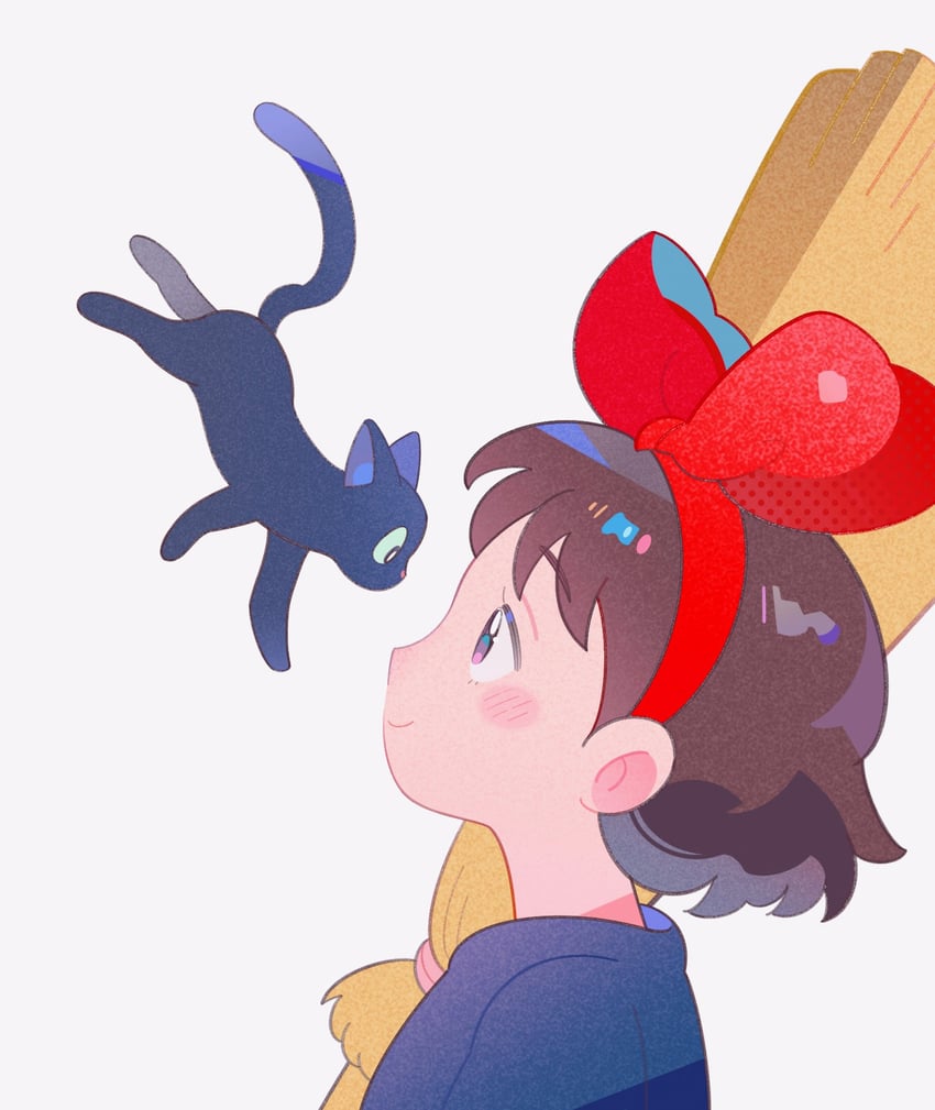 kiki and jiji (studio ghibli and 1 more) drawn by klarogiraffe