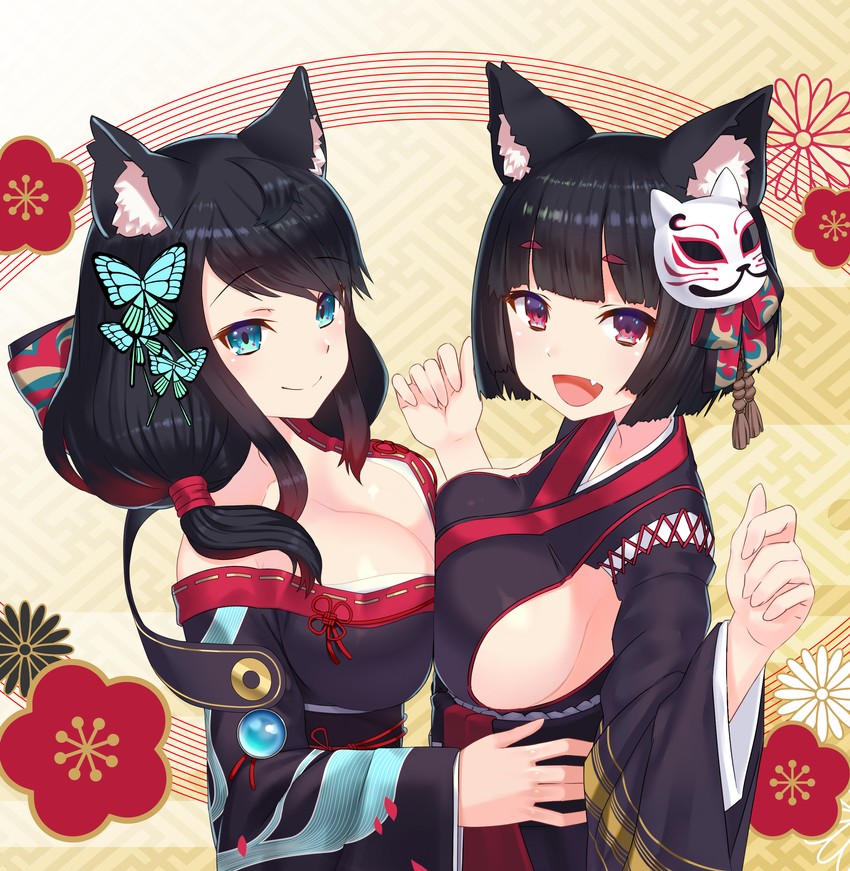 yamashiro and fusou (azur lane) drawn by tat_(prototype2d)