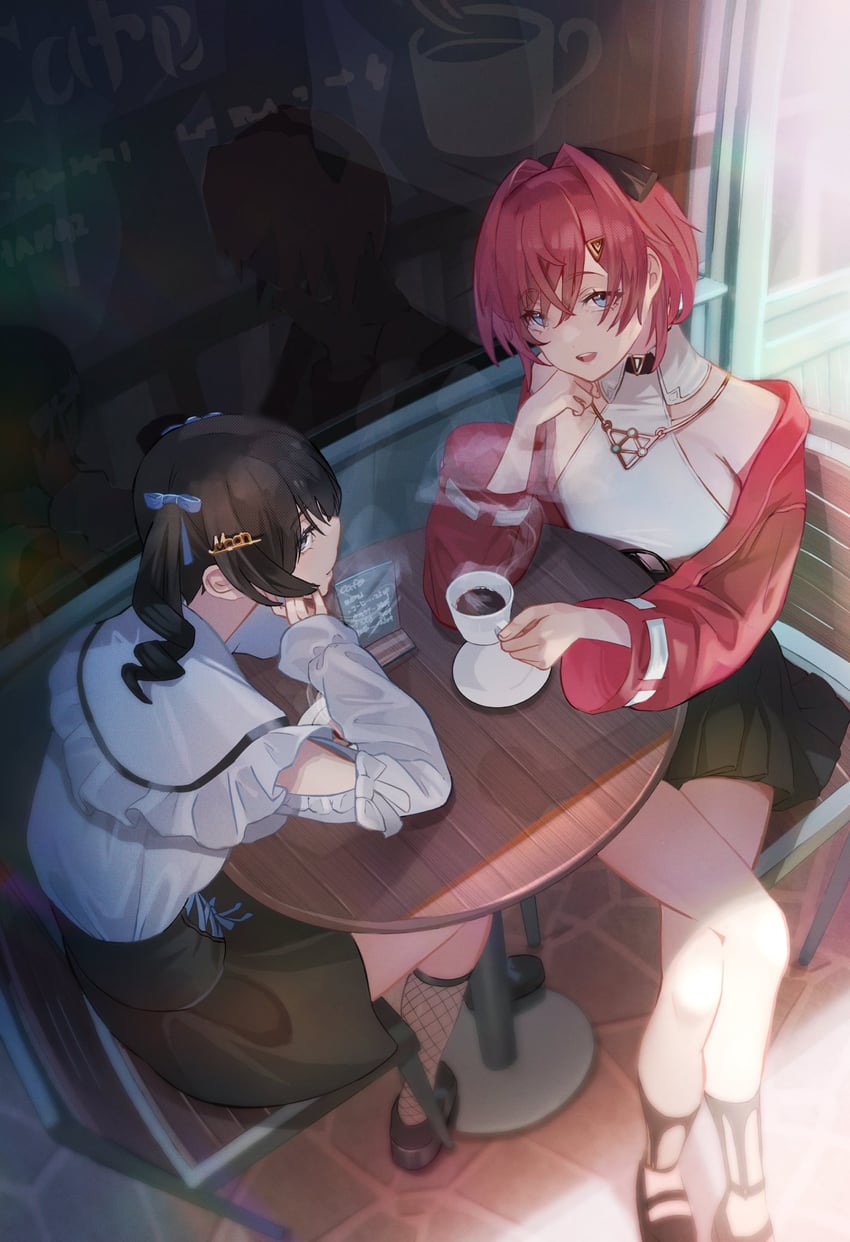 tsukino mito and ange katrina (nijisanji) drawn by haku_u_0818