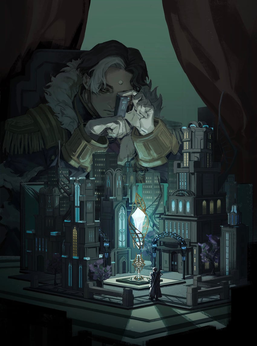 warrior of light, adventurer, emet-selch, and dark knight (final fantasy and 1 more) drawn by lenereco