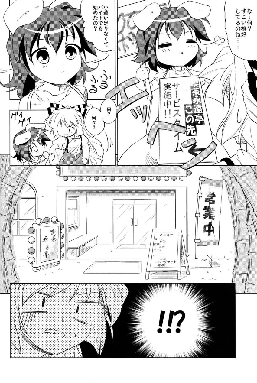 fujiwara no mokou and inaba tewi (touhou) drawn by hachi_(chihagura)