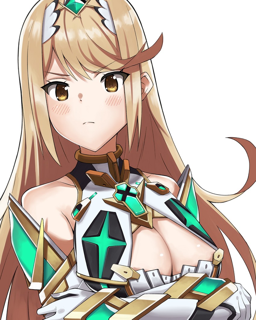 mythra (xenoblade chronicles and 2 more) drawn by j@ck
