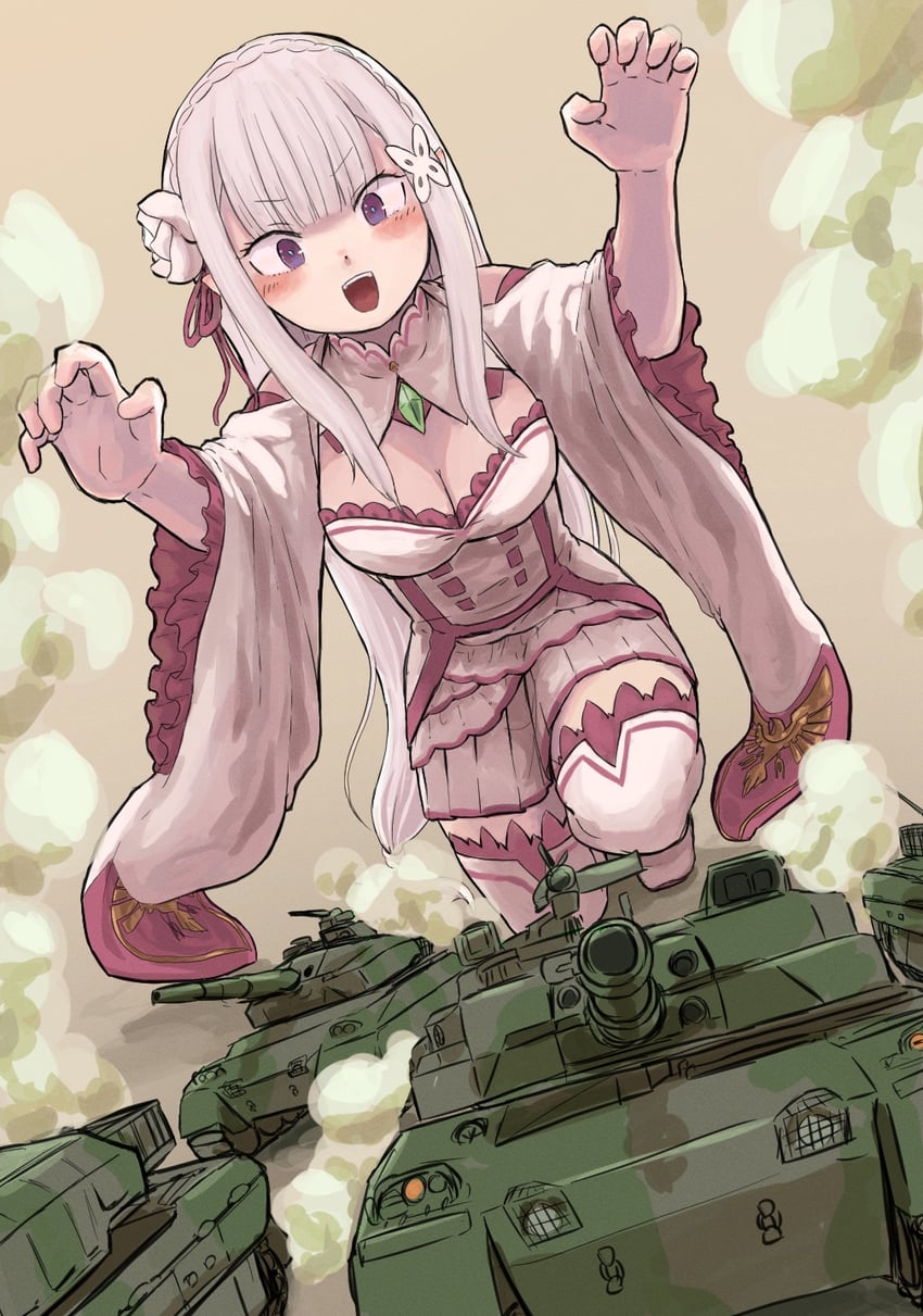 emilia (re:zero kara hajimeru isekai seikatsu) drawn by kotarou_(kotakota_ee)