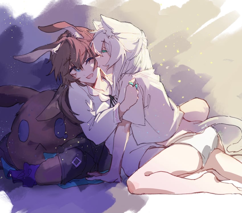 amiya and rosmontis (arknights) drawn by e-fa-dorn