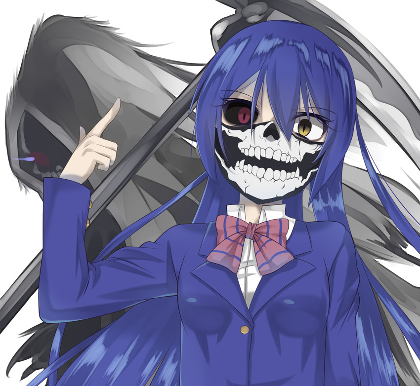 sonoda umi, death, and grim reaper (love live! and 1 more) drawn by muse_loss