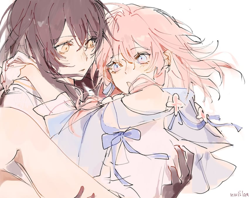 trailblazer, stelle, and march 7th (honkai and 1 more) drawn by nuiilar