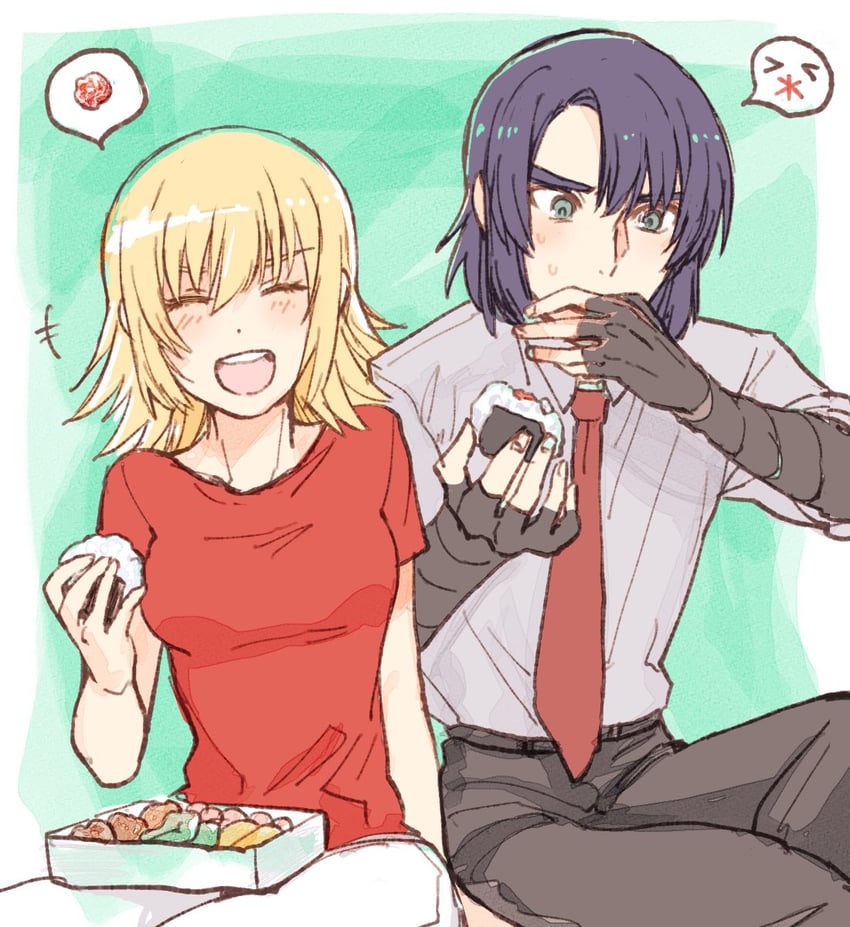 cagalli yula athha and athrun zala (gundam and 2 more) drawn by kimi88407604