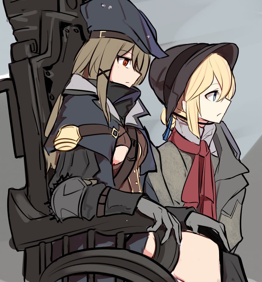 plain doll, gehrman the first hunter, and hunter (azur lane and 1 more) drawn by marshall_k